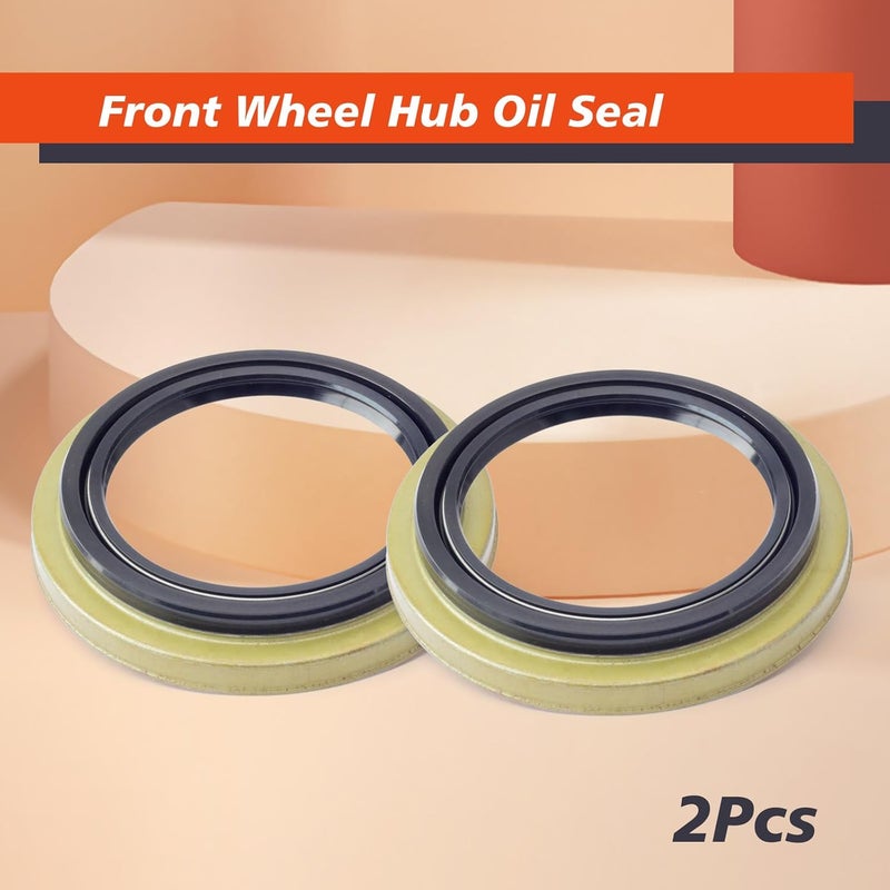 Mhrxusd 2Pcs 90316-69001 Front Wheel Hub Oil Seal Replacement for Toyota for 4Runner 96-02 for Tundra 00-06 for Tacoma 95-04 for Sequoia 01-07, Front Right Bearing Replace 90316-69000 - Image 2
